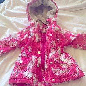 Little Girls 4-6x Softshell Faux‎ Fur Hoodie Coat